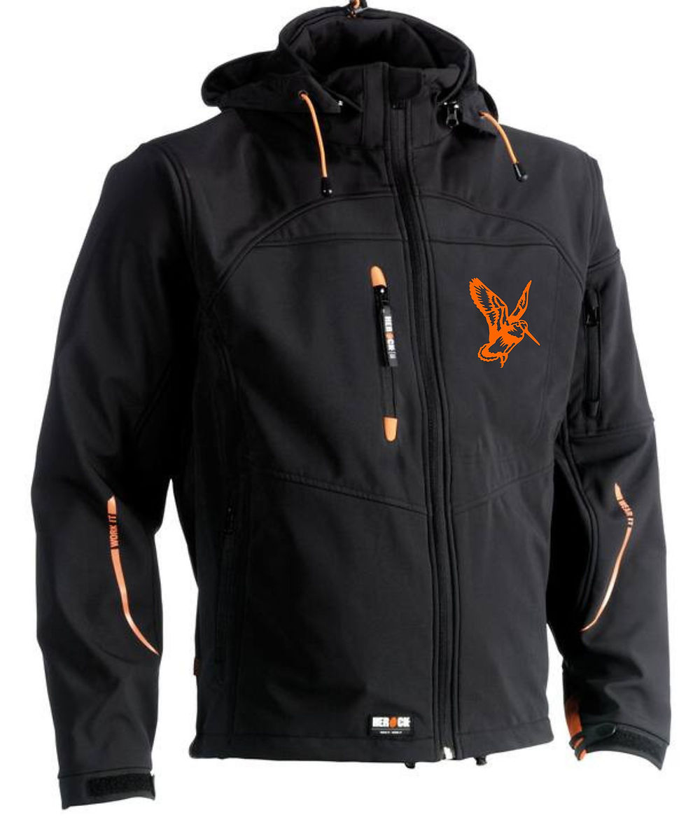 Miniature : Veste Softshell à Capuche non fluo POSEIDON 290 HEROCK orange non fluo