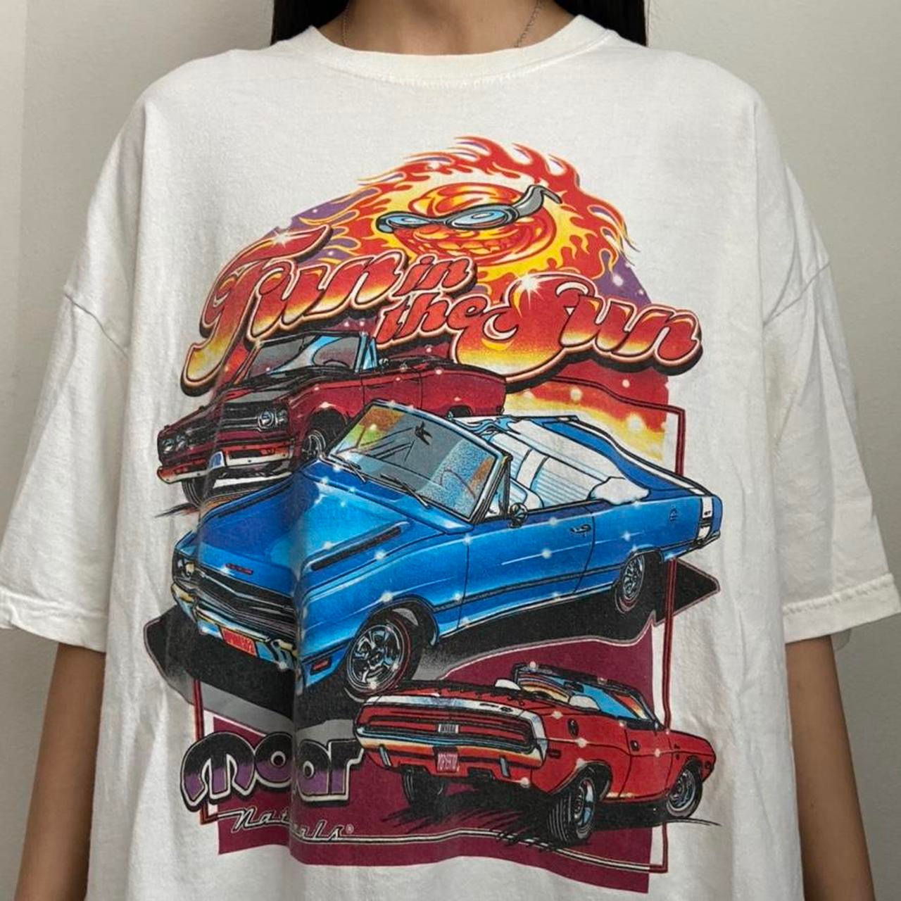 Vintage Mopars Nationals 2000's Graphics White Tee Shirt