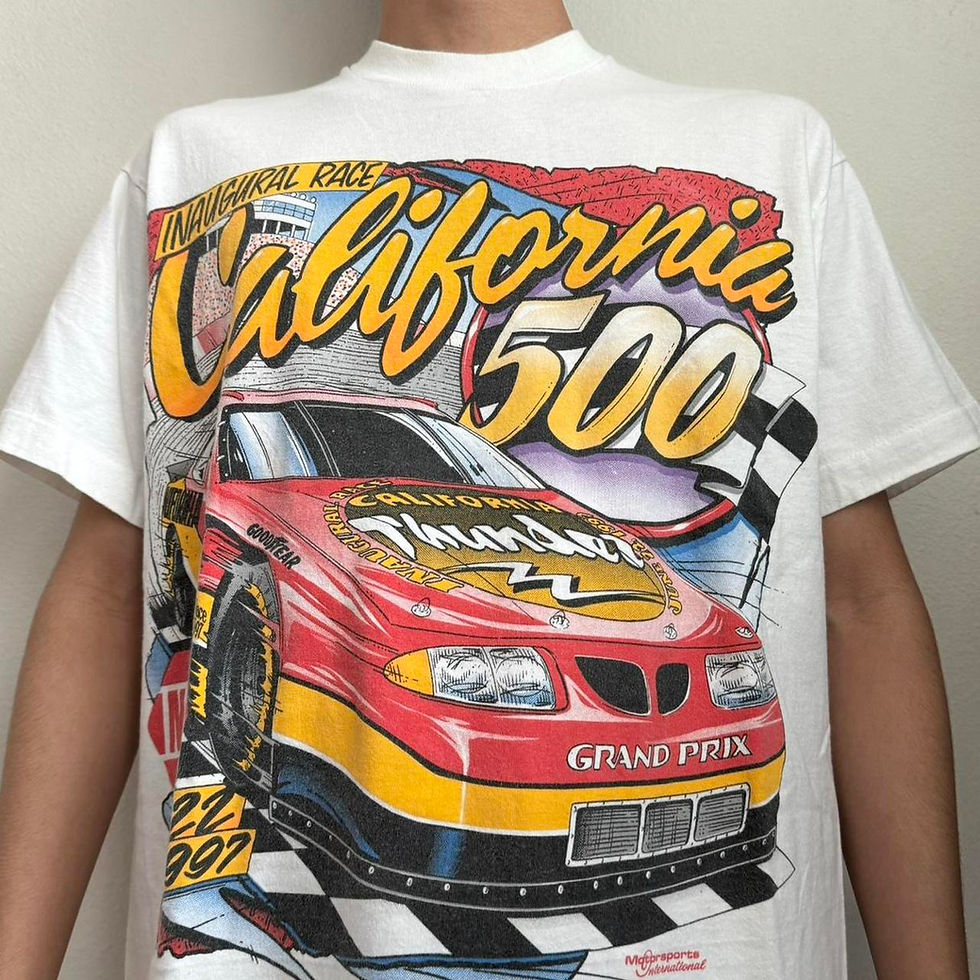 Vintage California Nascar 1997 Graphics White Tee Shirt