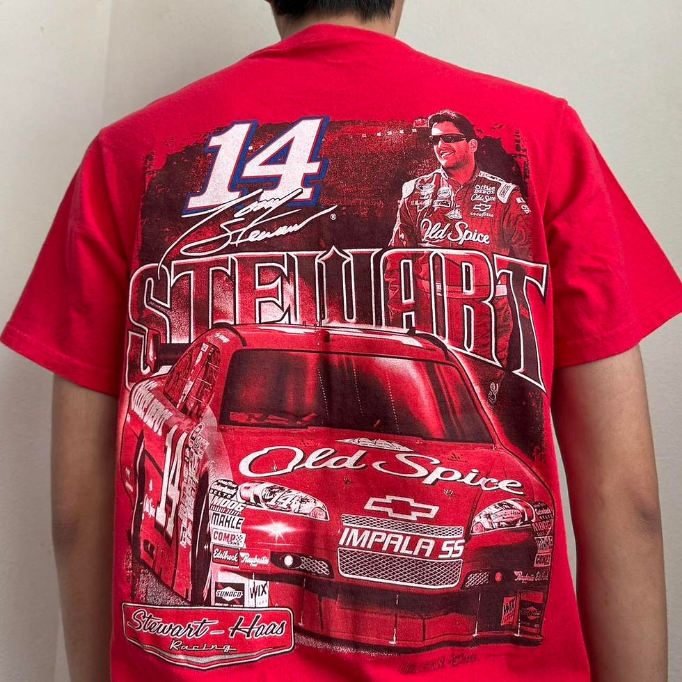 Vintage Tony Stewart 2000s Nascar Graphics Red Tee Shirt