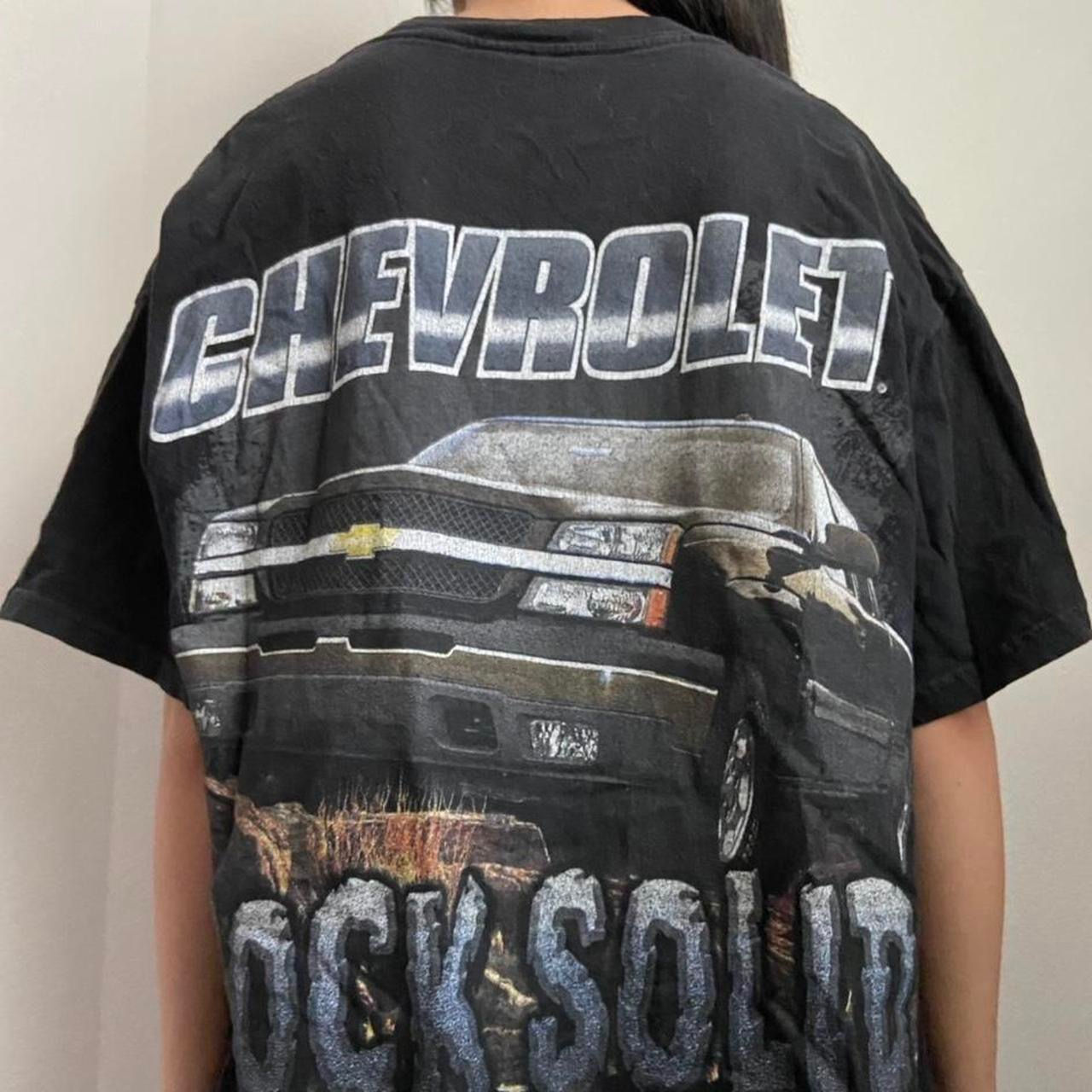 Vintage Chevrolet Racing Graphics Black Tee Shirt