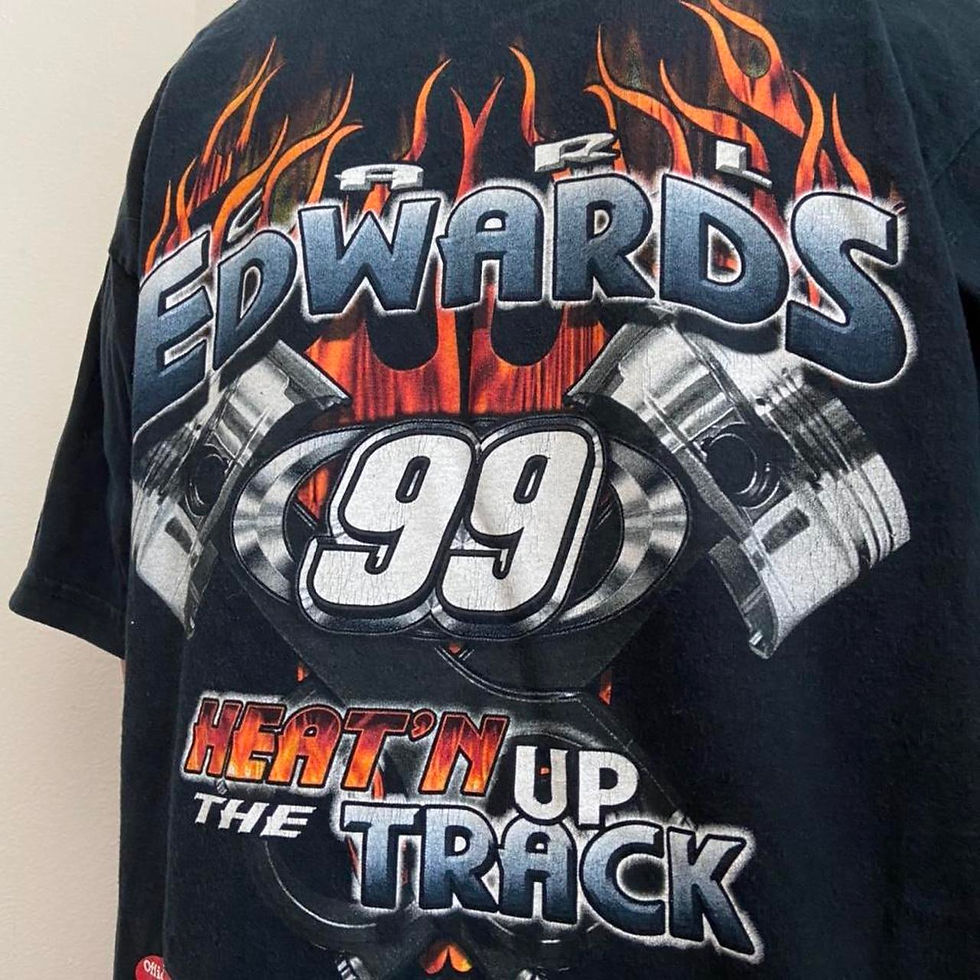 Thumbnail: Vintage Carl Edwards Nascar Graphics Black Tee Shirt