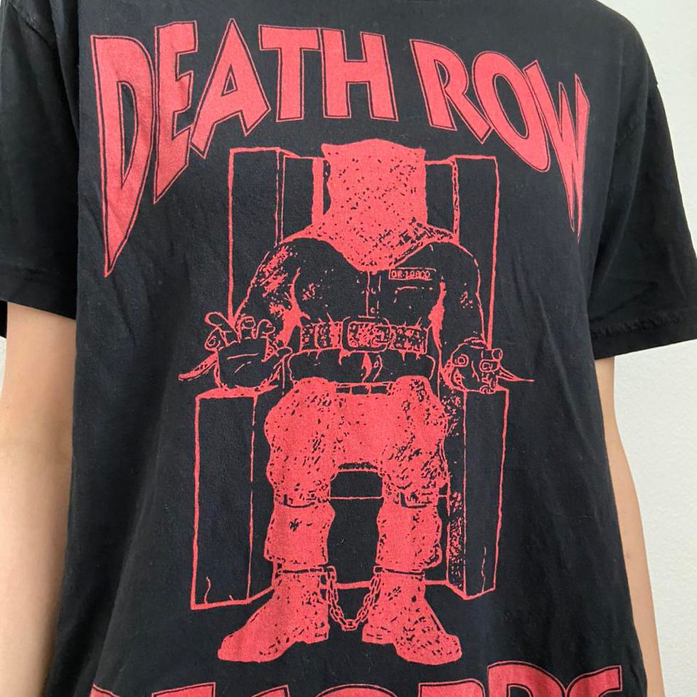 Thumbnail: Death Row Records Rap Tee Graphics Black Shirt