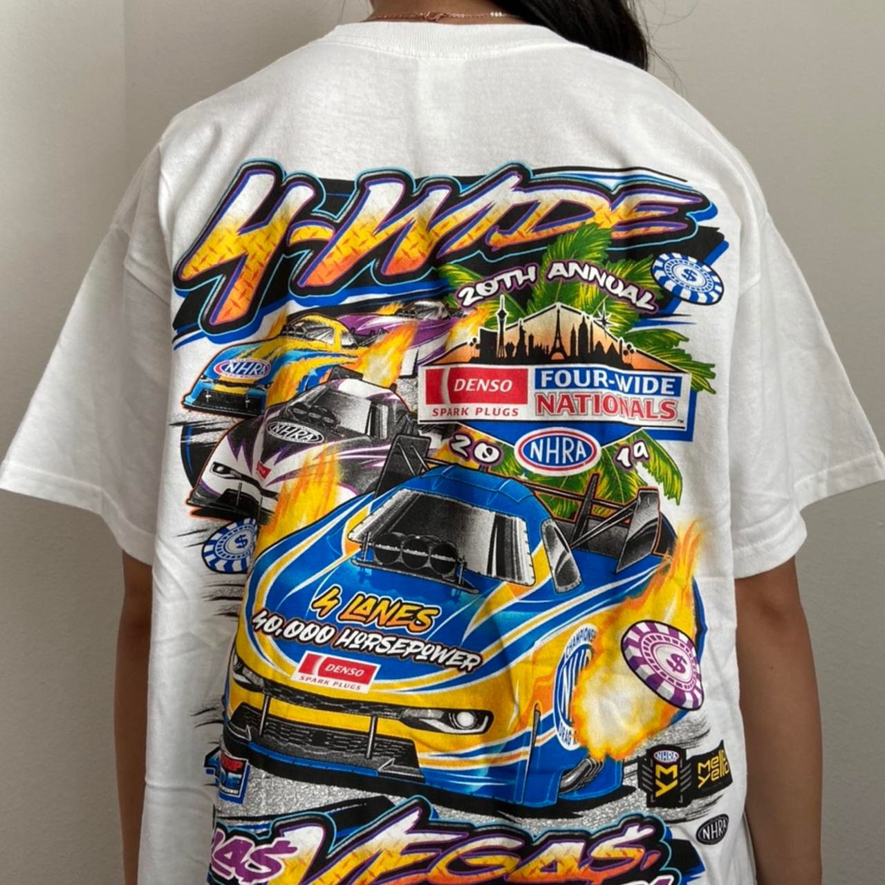 NHRA Las Vegas Nascar Graphics White Tee Shirt