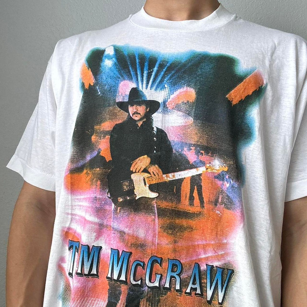 Thumbnail: Vintage Tim McGraw 1994 Band Graphics White Tee Shirt
