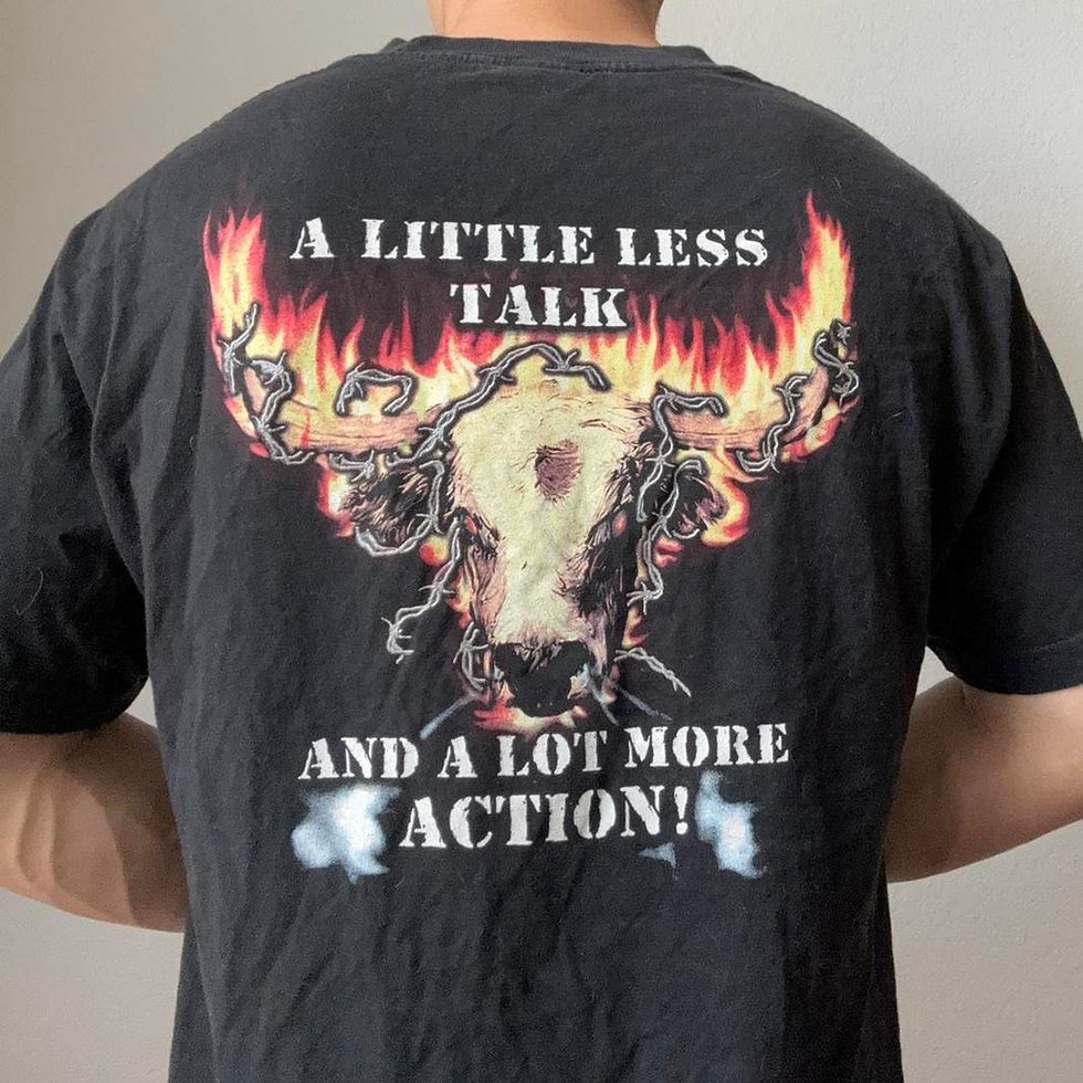 Thumbnail: Vintage Toby Keith "Less talk more Action" Band Graphics Black Tee Shirt