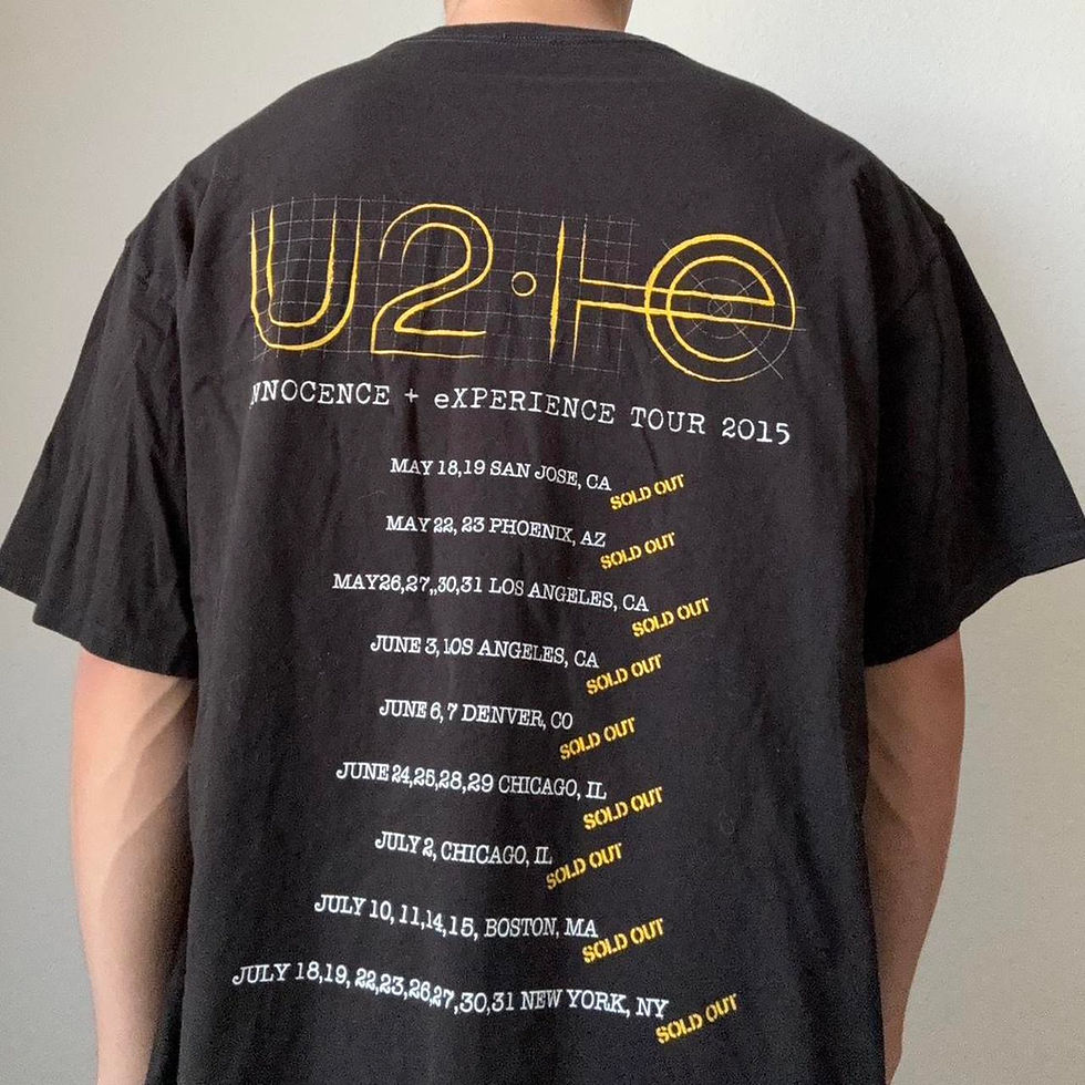 Thumbnail: U2 "Innocence + Experience Tour" Band Graphics Black Tee Shirt