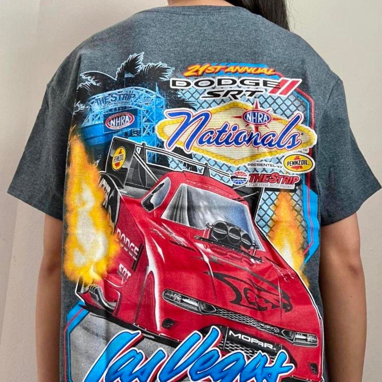 Dodge SRT Nationals Nascar Graphics Grey Tee Shirt
