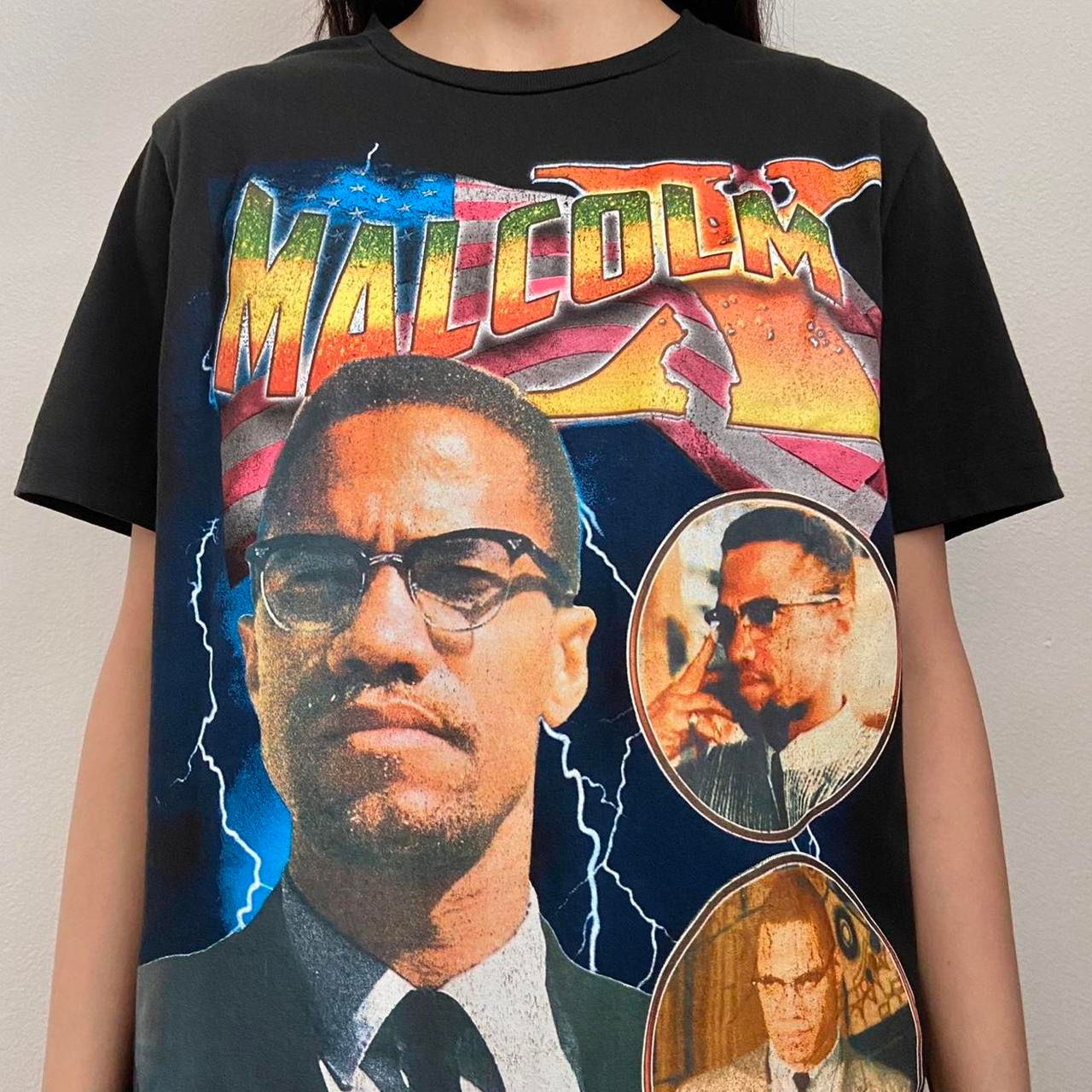 Malcolm X Rap Tee Graphics Black Shirt