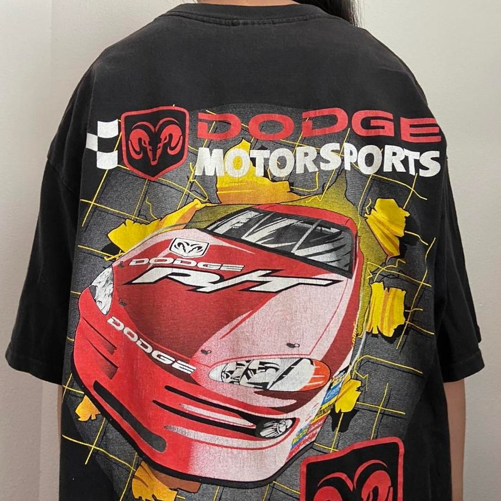 Thumbnail: Vintage Dodge Motorsports Racing Graphics Black Tee Shirt