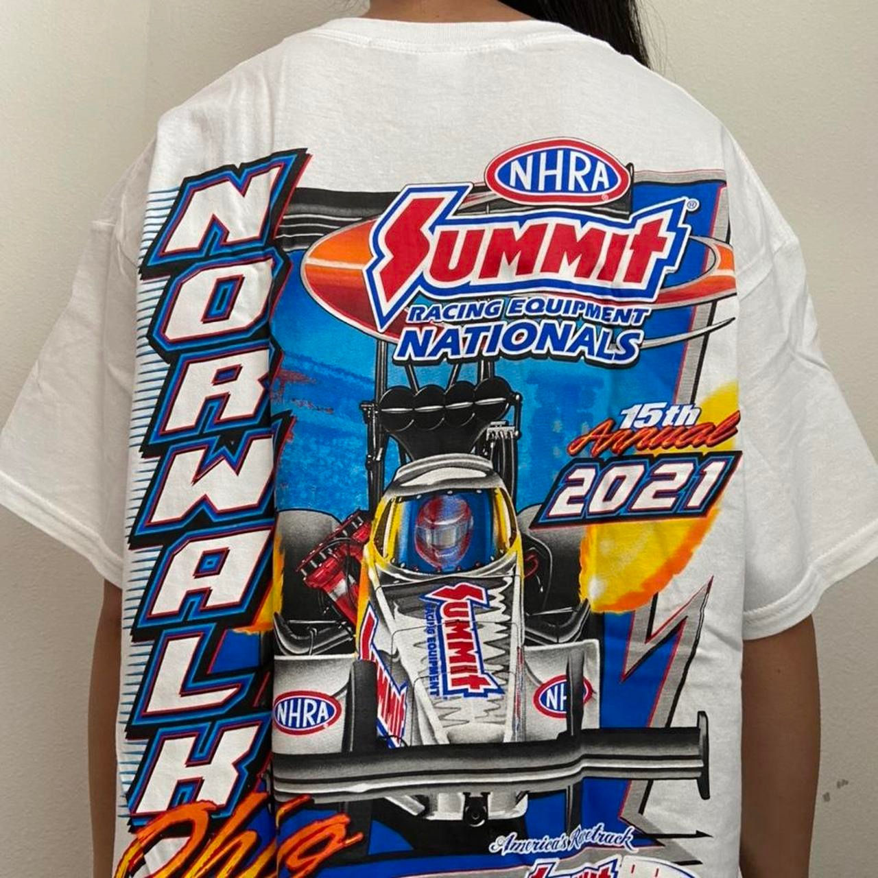 NHRA Nationals Nascar Graphics White Tee Shirt