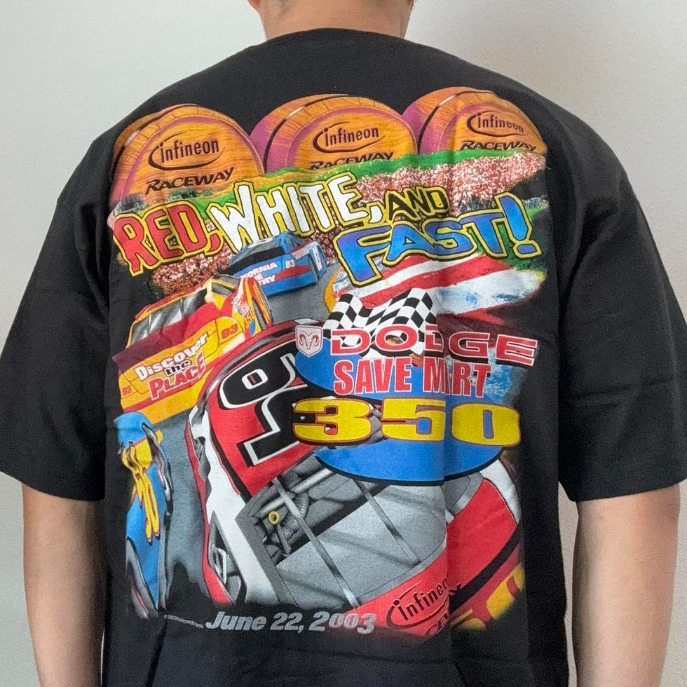 Vintage Sonoma Dodge Mart Nascar 2003 Graphics Black Tee Shirt