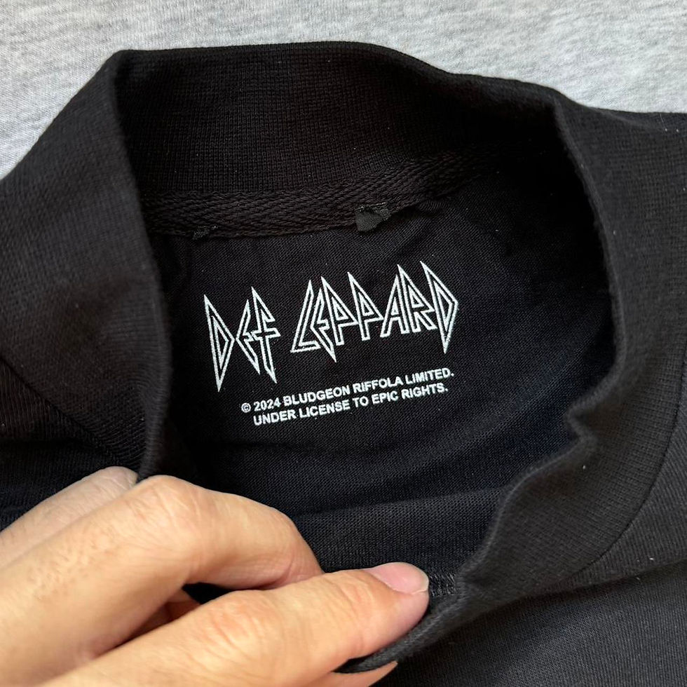 Thumbnail: The Def Leppard All Over Print Band Graphics Black Tee Shirt