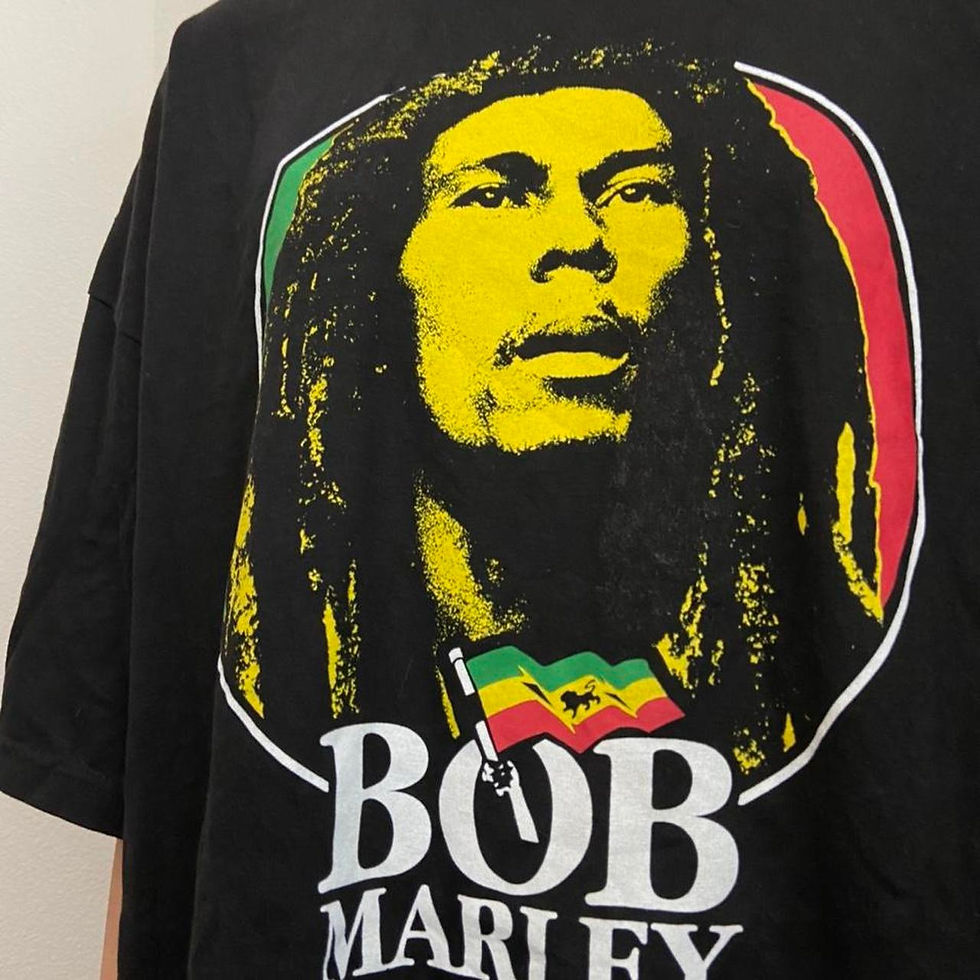 Thumbnail: Bob Marley Band Graphics Black Tee Shirt