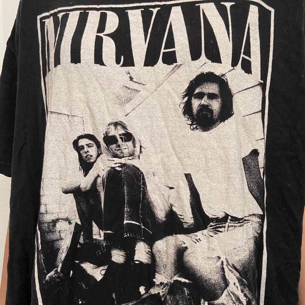 Thumbnail: Vintage Nirvana Band Graphics Black Tee Shirt