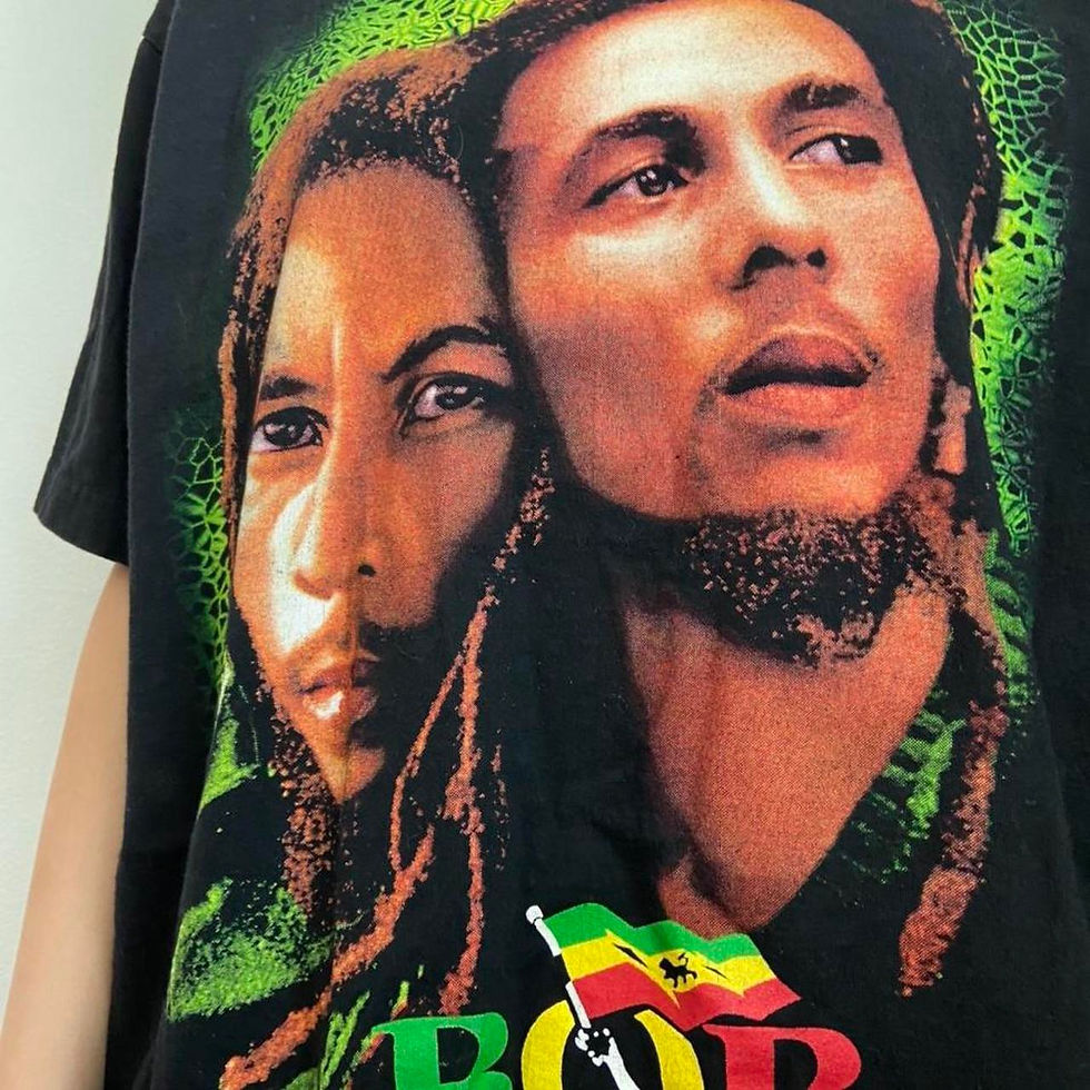 Thumbnail: Vintage Bob Marley 2000s Band Graphics Black Tee Shirt