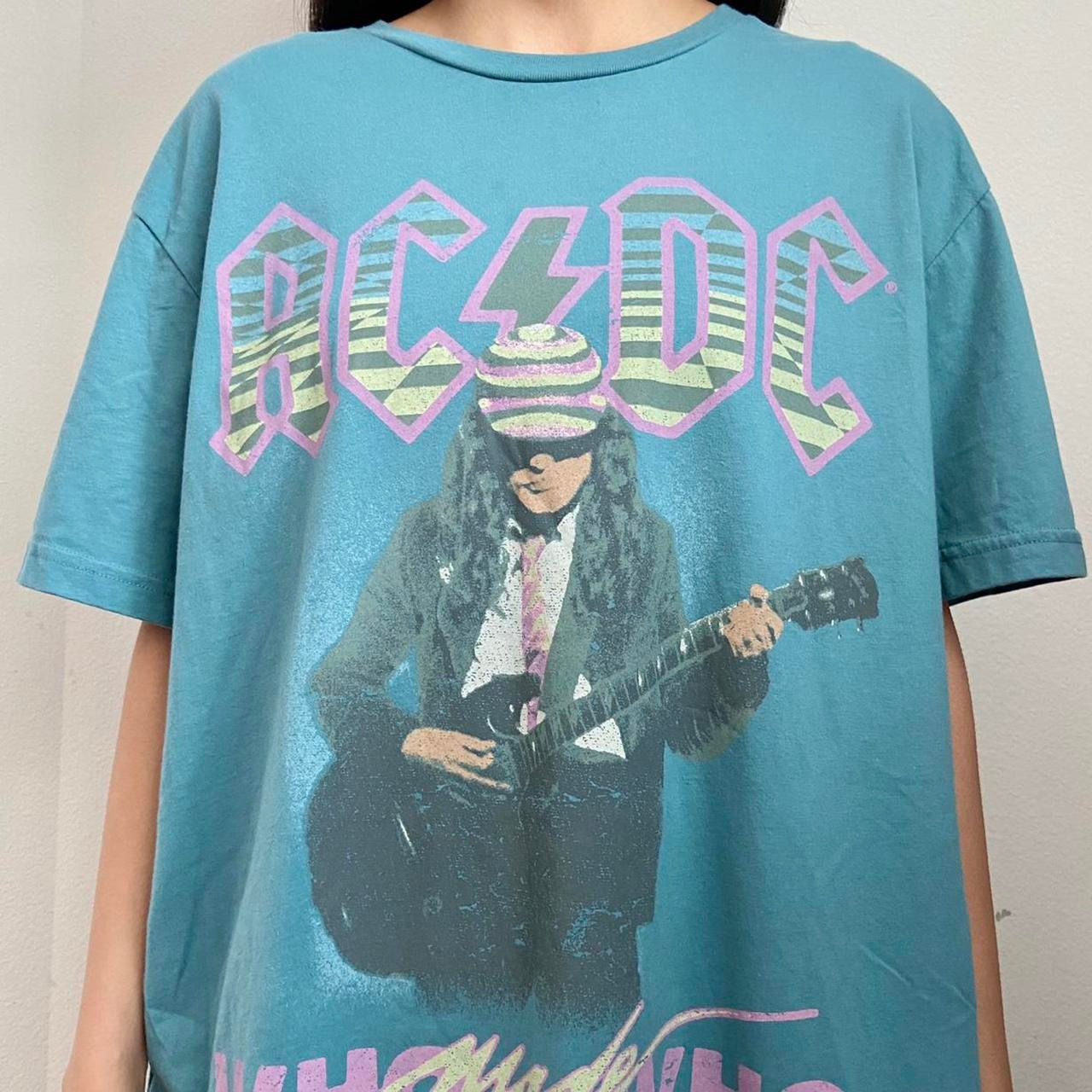 ACDC Band Graphics Blue Tee Shirt