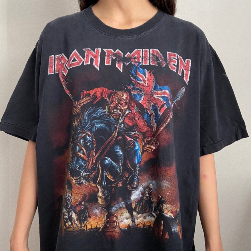 Vintage Iron Maiden Band Graphics Black Tee Shirt