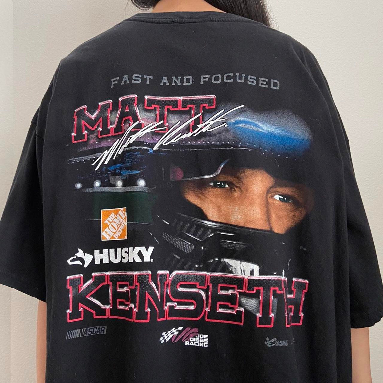 Vintage Matt Kenseth Nascar Graphics Black Tee Shirt