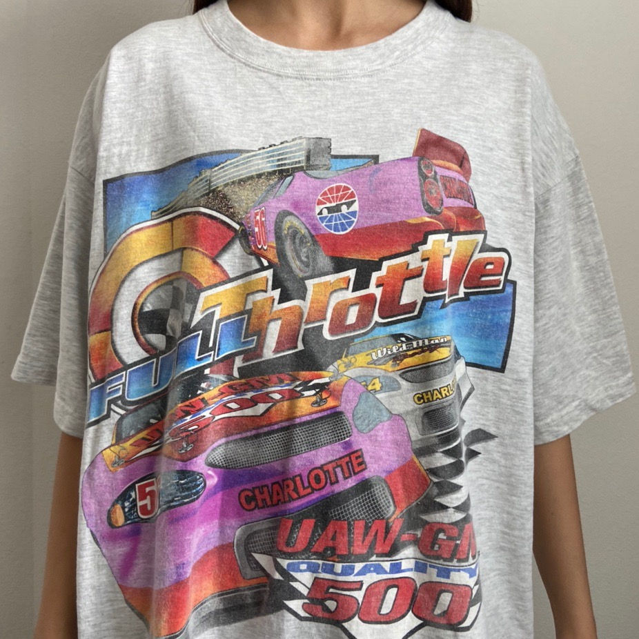 Vintage Full Throttle Nascar Graphics Tee Shirt