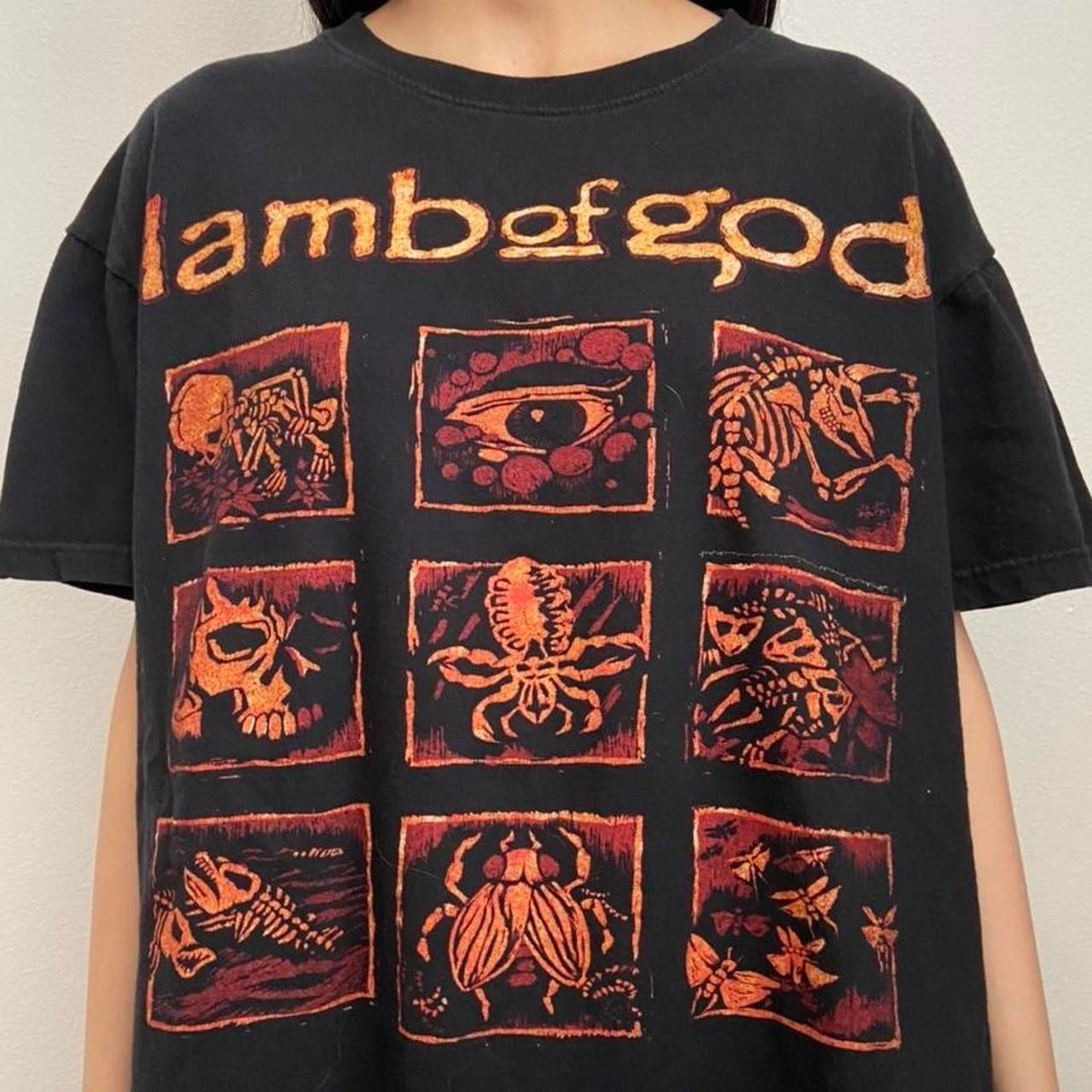 Vintage Lamb of God 2000's Band Graphics Black Tee Shirt