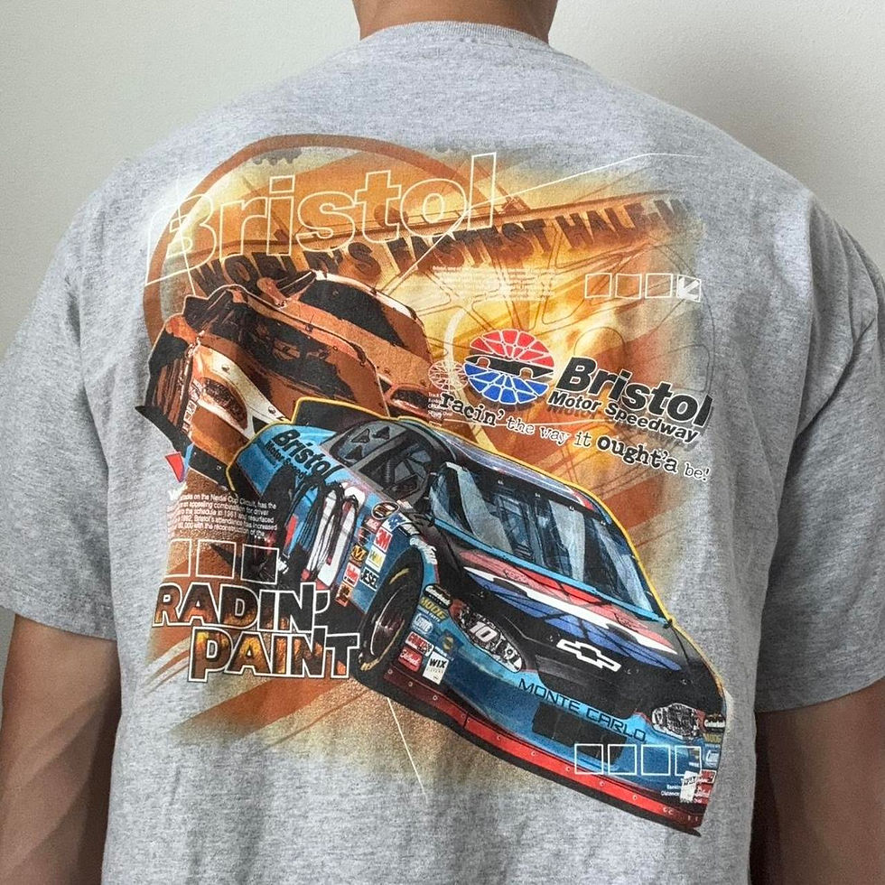Vintage Bristol Motor Speedway 2000s Graphics Grey Tee Shirt