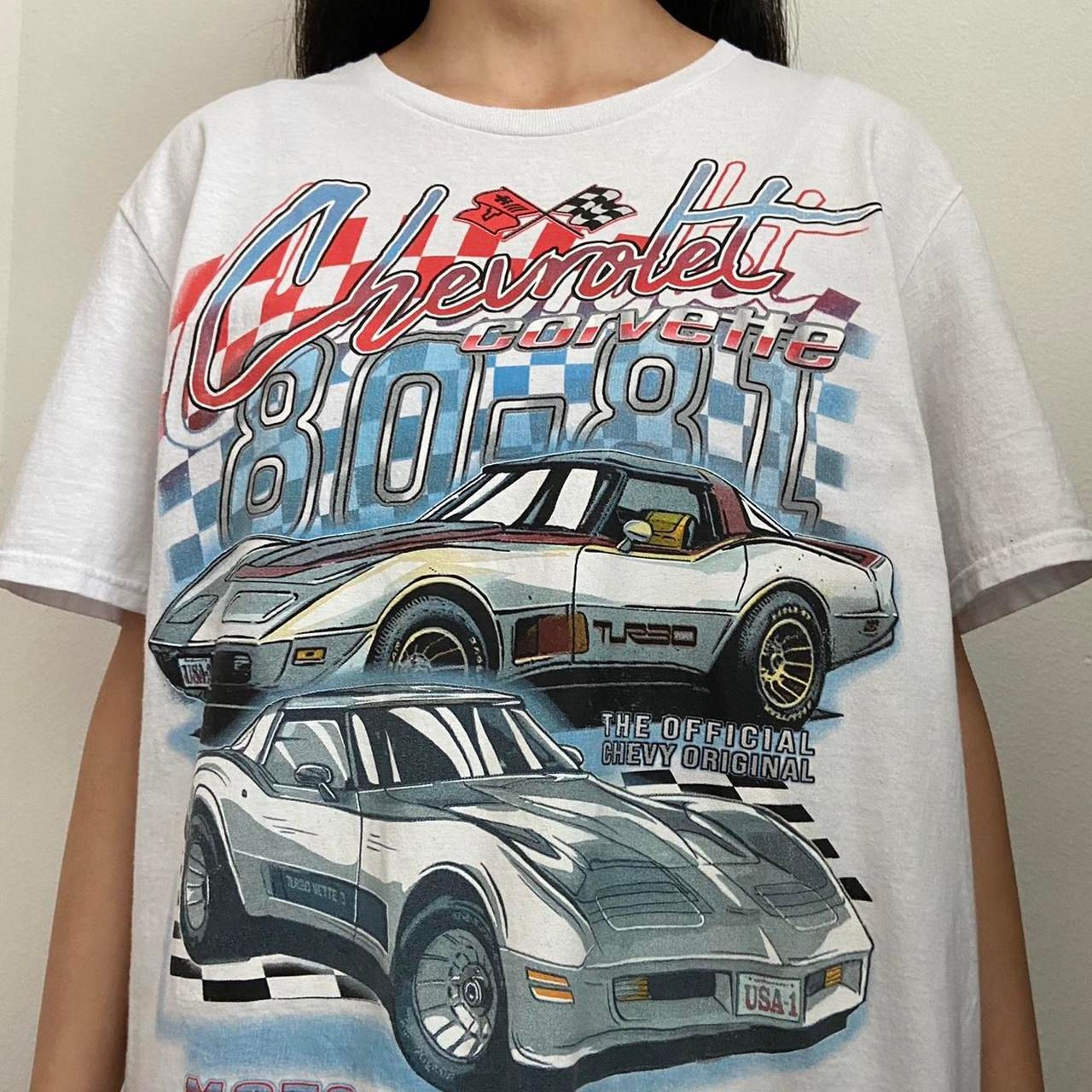 Chevrolet Corvette Graphics White Tee Shirt