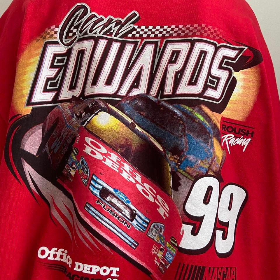 Thumbnail: Vintage Carl Edwards Nascar Graphics Red Tee Shirt