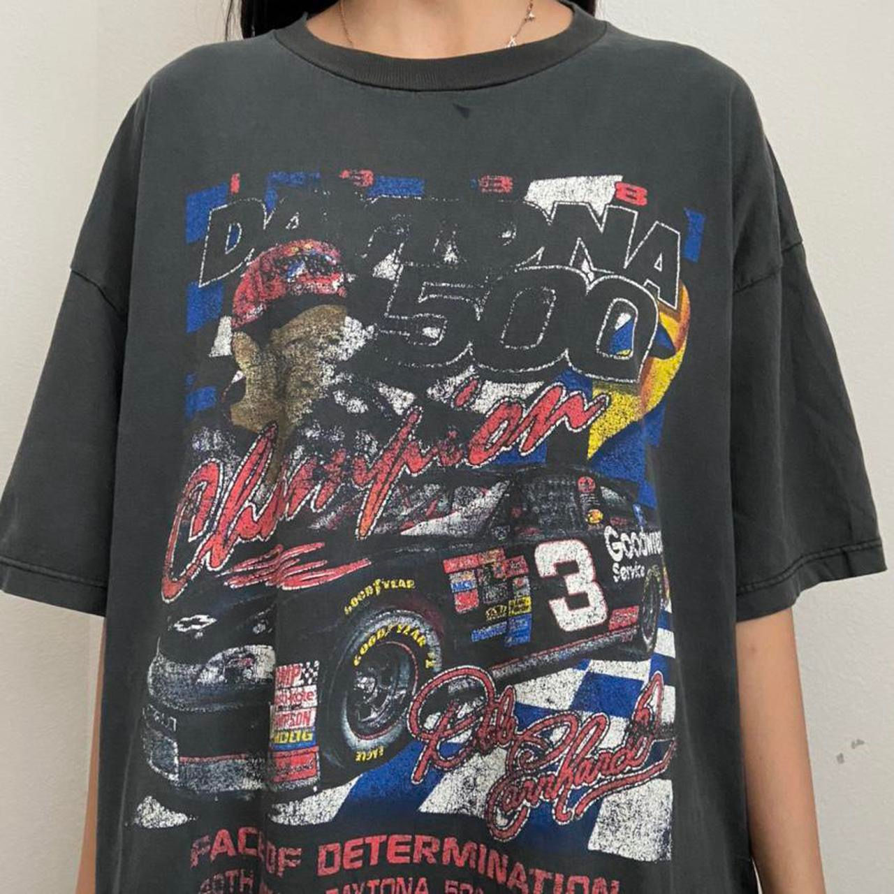 Vintage Dale Earnhardt Nascar 1998 Graphics Black Tee Shirt