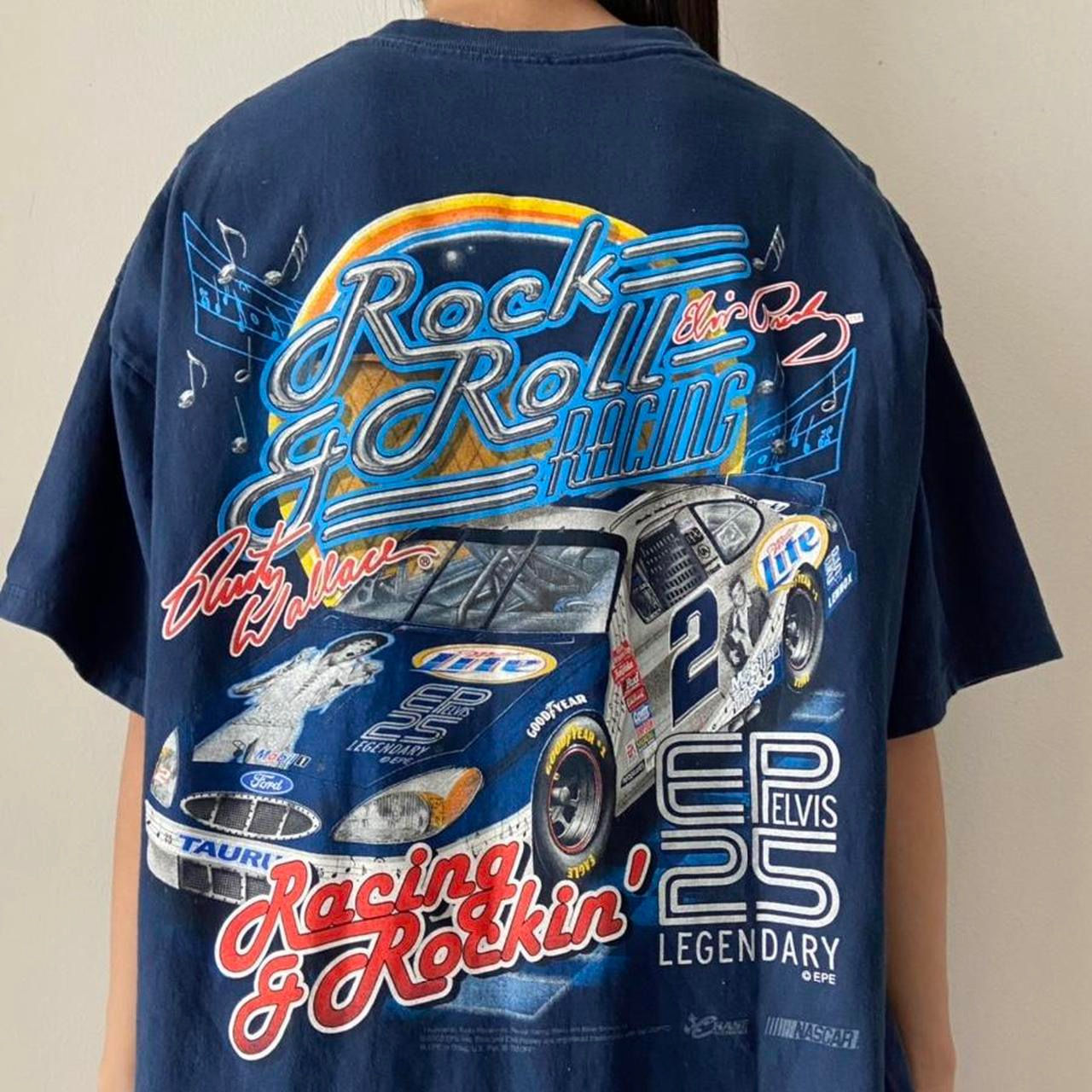Vintage Rusty Wallace x Elvis Nascar Graphics Tee Shirt