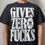 Thumbnail: Vintage "Gives Zero F*cks" Graphics Black Tee Shirt