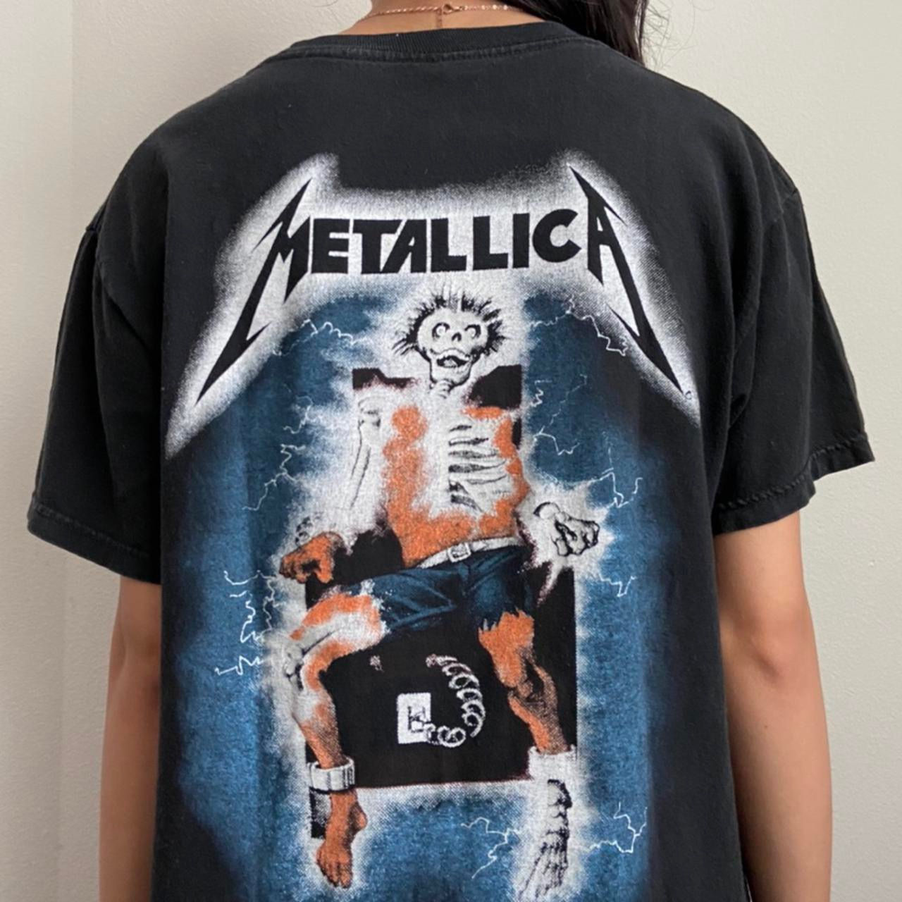 Vintage Metallica Band Graphics Black Tee Shirt