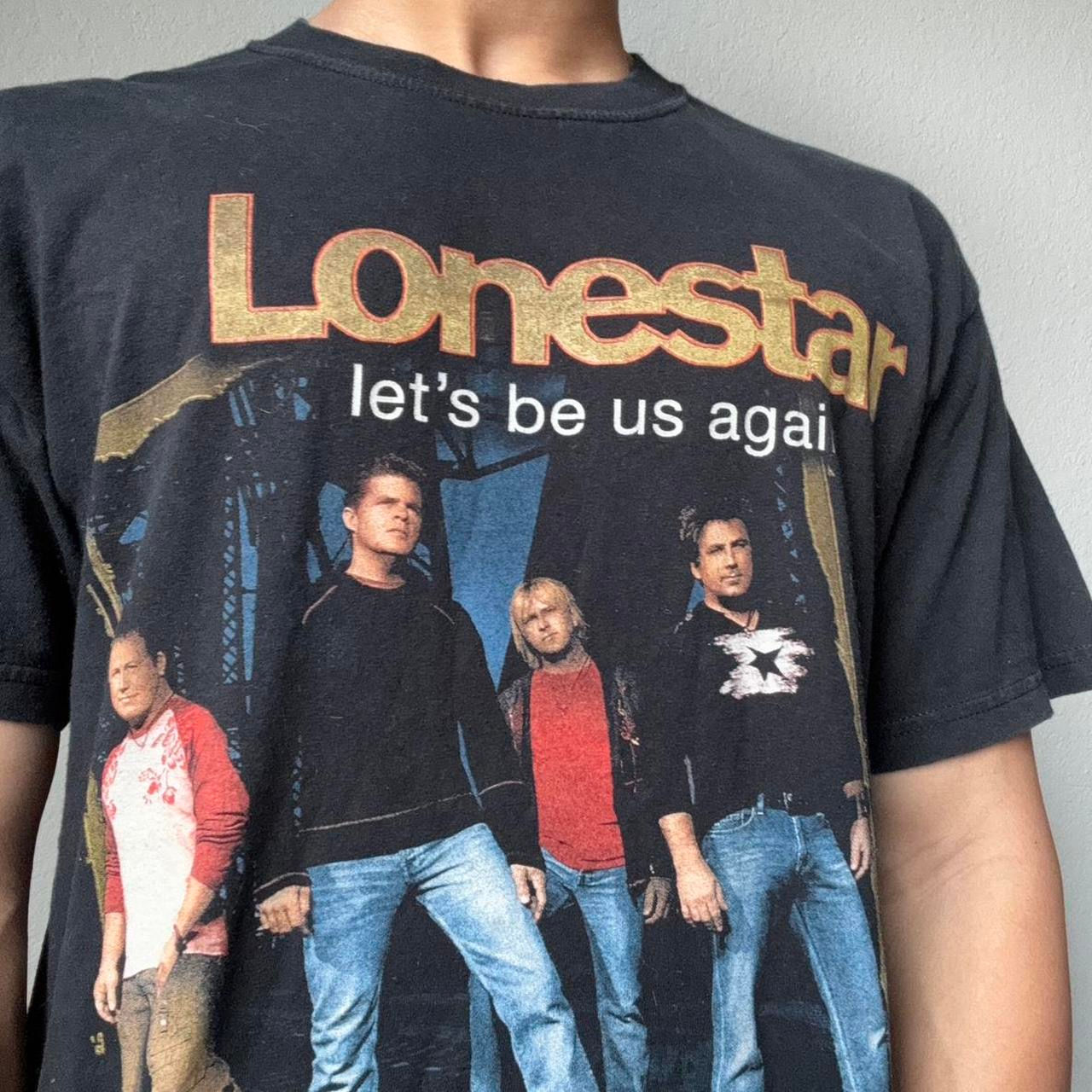 Vintage Lonestar 'Lets Be Us Again' Tour Graphics Black Tee Shirt