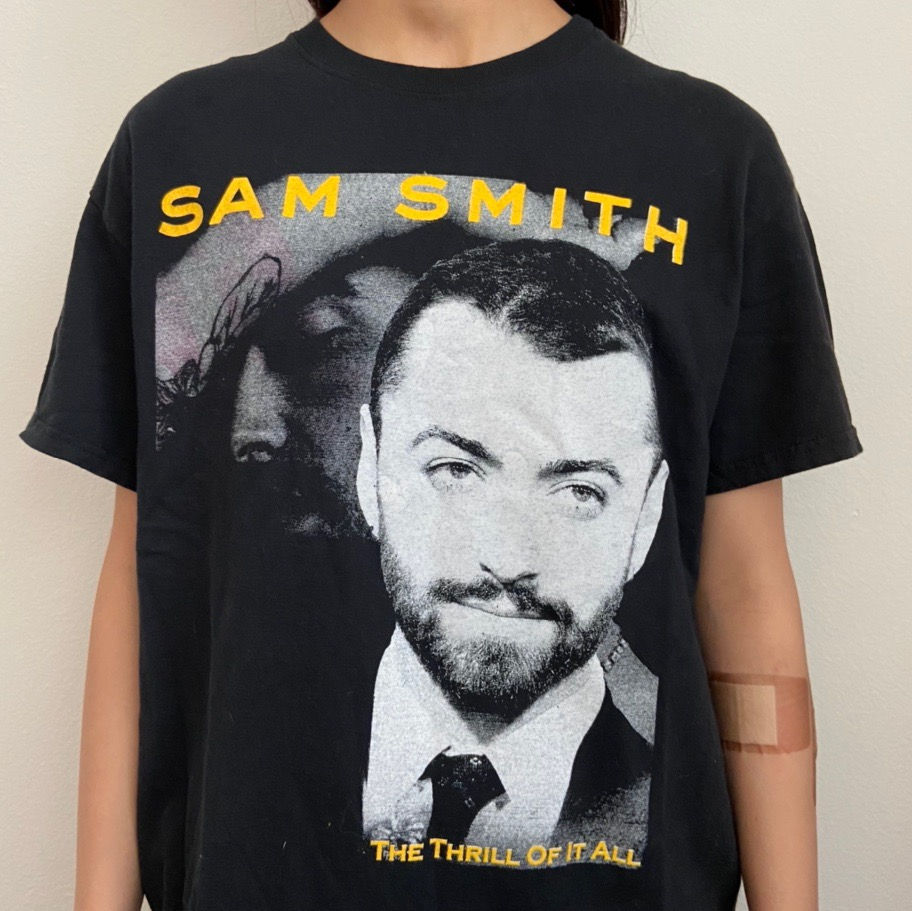 Vintage Sam Smith Tour Graphics Black Tee Shirt