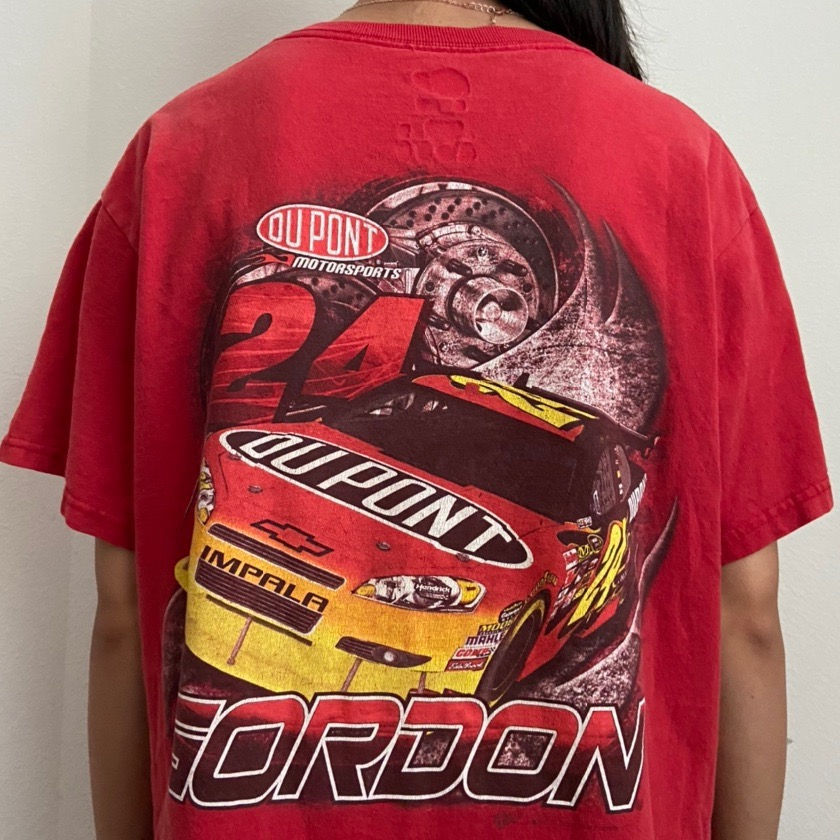 Vintage Jeff Gordon Nascar Graphics Red Tee Shirt