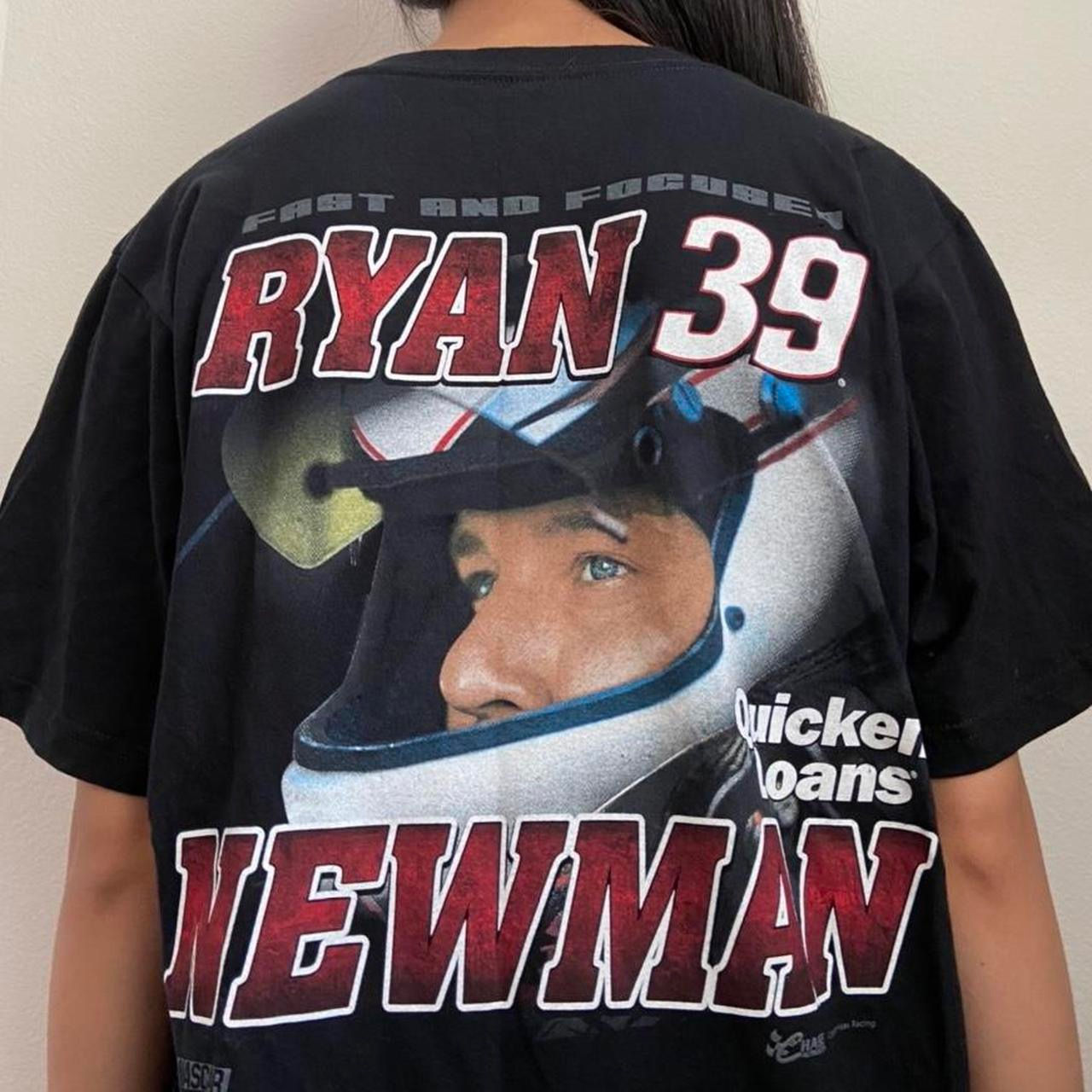 Vintage Ryan Newman Nascar Graphics Black Tee Shirt