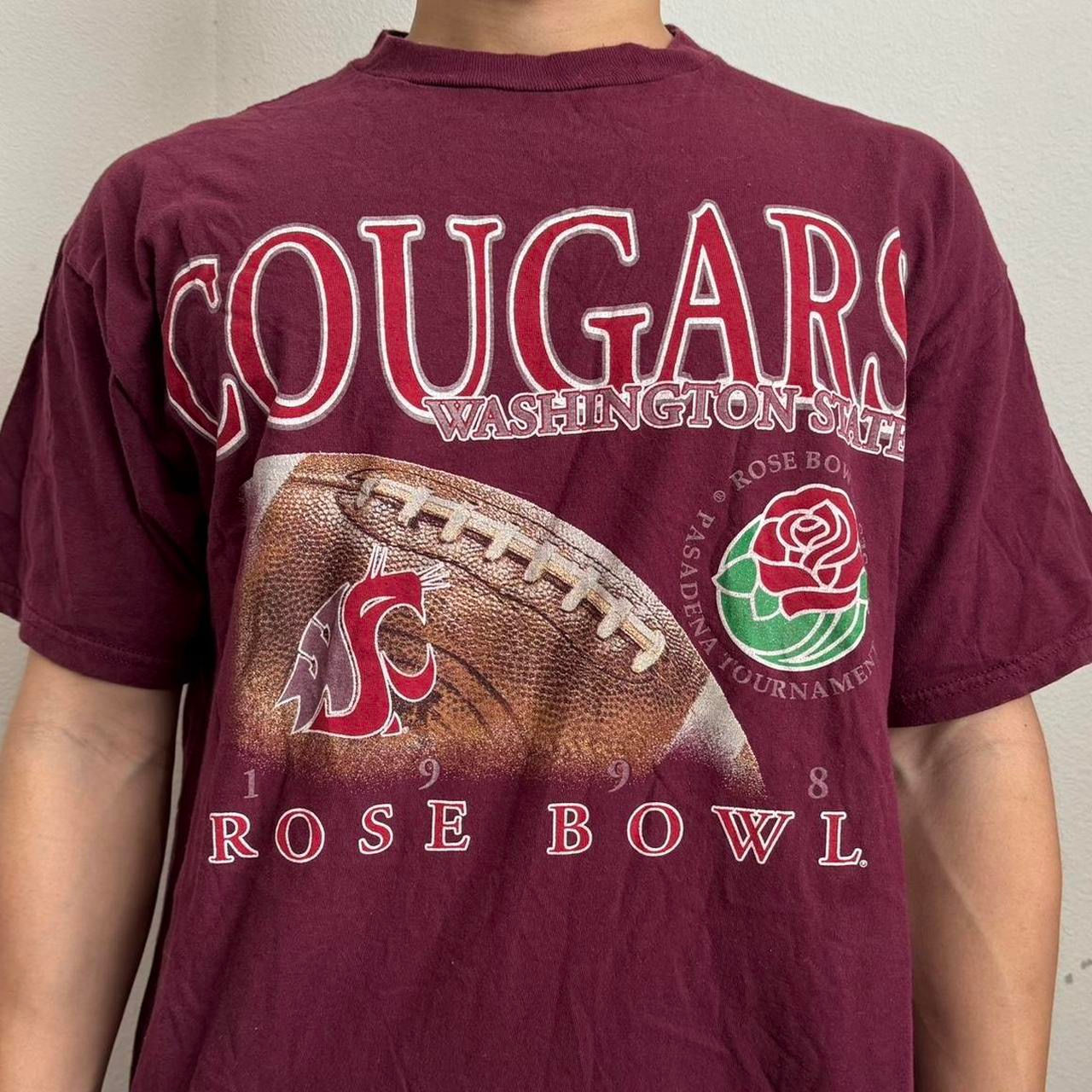 Vintage Rose Bowl 1998 Graphics Maroon Tee Shirt