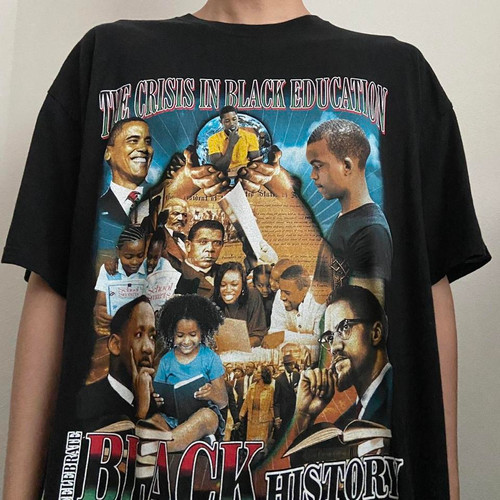 Black Rapper Tee Vintage Black History Rap Tee Graphics Black Shirt | Kaisers Closet
