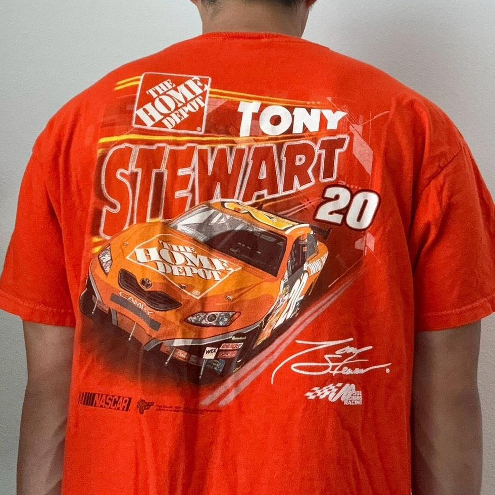 Vintage Tony Stewart 2000s Nascar Graphics Orange Tee Shirt
