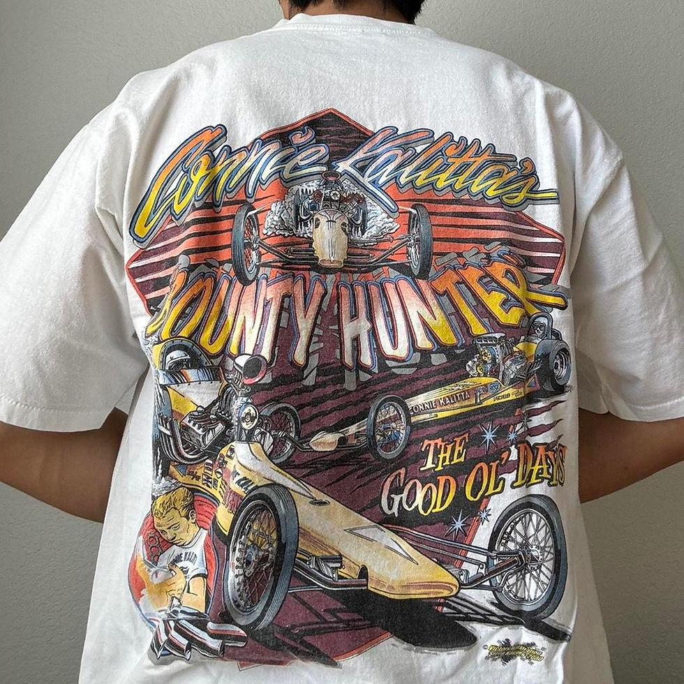 Thumbnail: Vintage 1990s AllSport "The Bounty Hunter" Racing Graphics White Tee Shirt