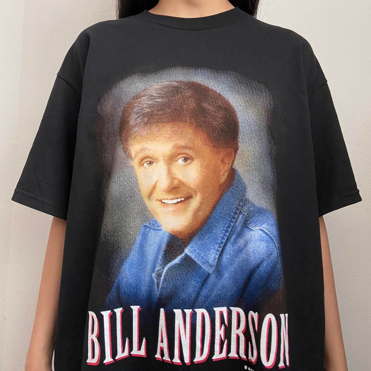 Vintage Bill Anderson 1998 Band Graphics Black Tee Shirt