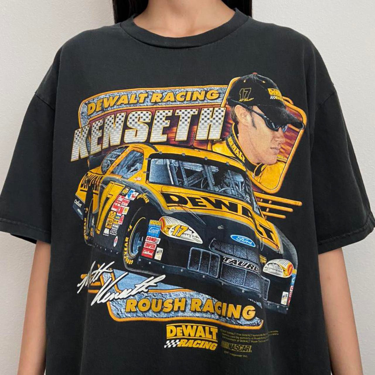 Vintage Matt Kenseth Nascar Graphics Black Tee Shirt
