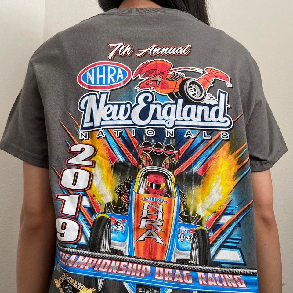New England Nationals Racing Graphics Grey Tee Shirt