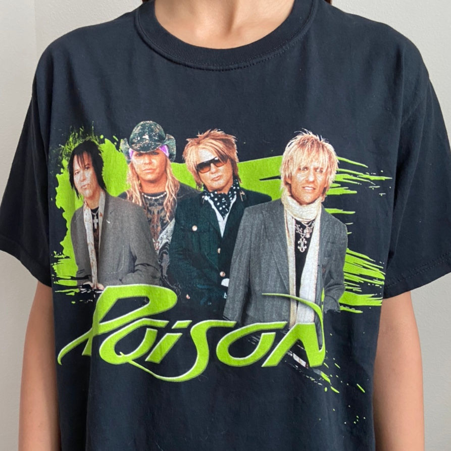 Vintage Poison Band Tour Graphics Tee Shirt