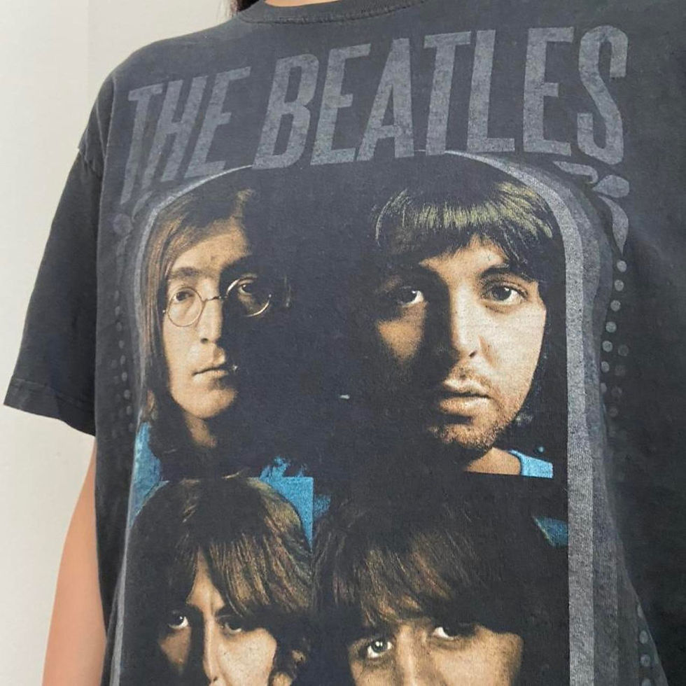 Thumbnail: The Beatles Band Graphics Black Tee Shirt
