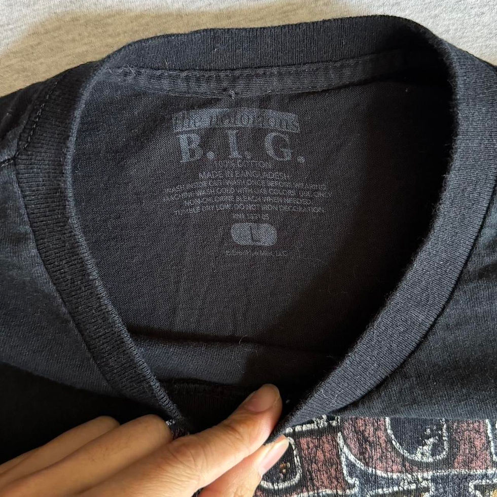 Thumbnail: Biggie Smalls AOP Rap Tee Graphics Black Tee Shirt