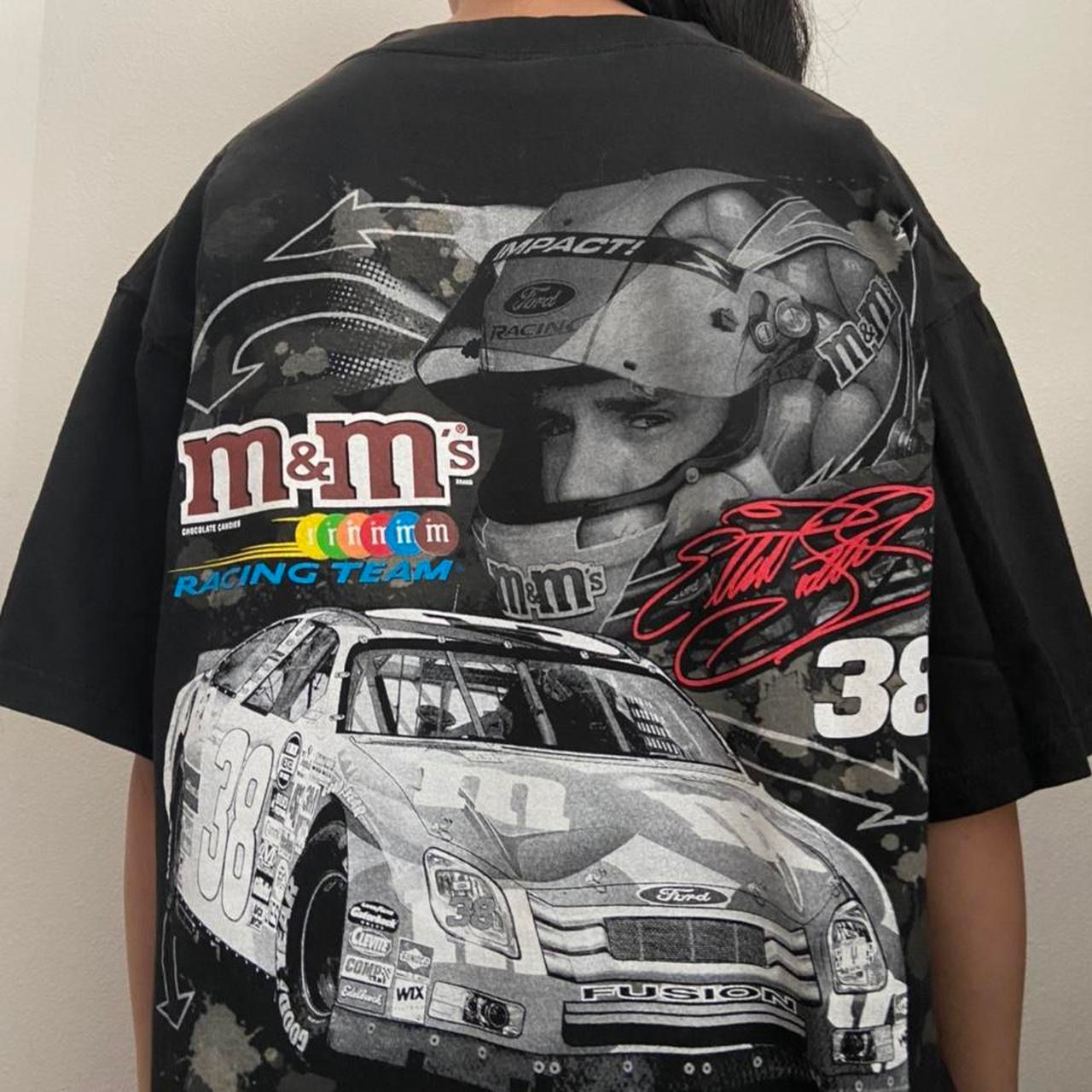 Vintage Elliott Sadler Nascar Graphics Black Tee Shirt