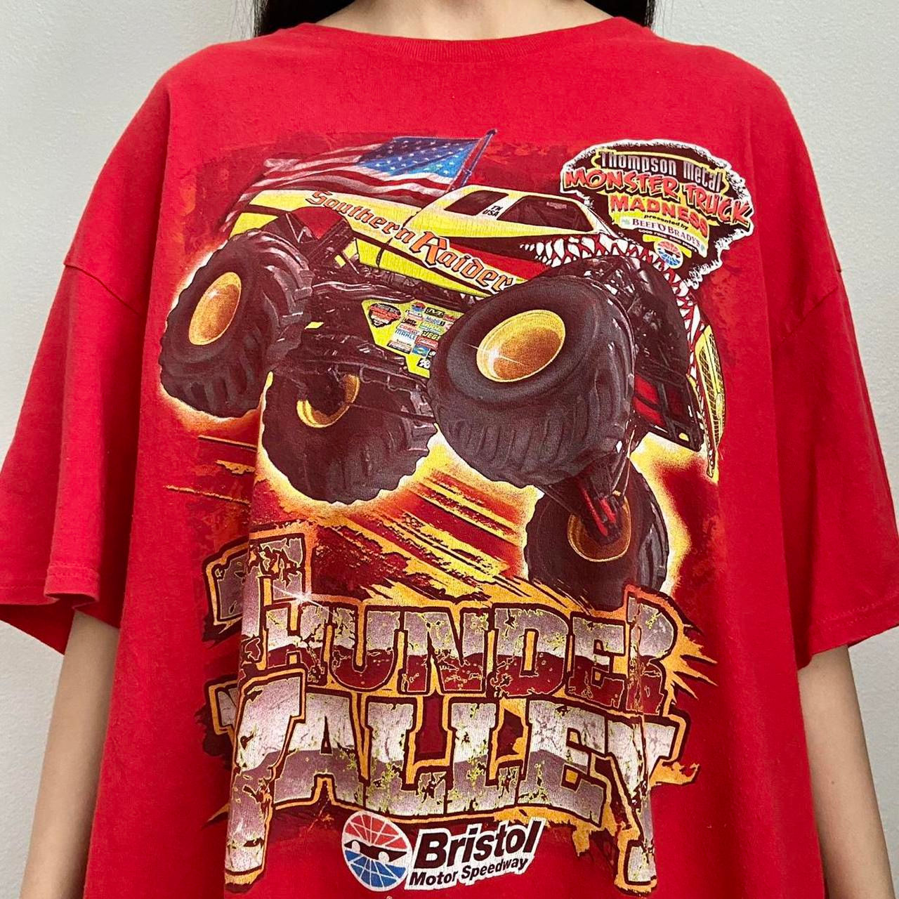 Vintage Bristol Motorspeed Nascar Graphics Red Tee Shirt