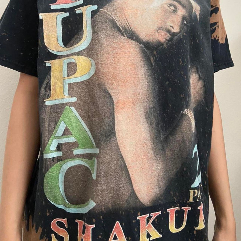 Thumbnail: Tupac Rap Tee Graphics Black Shirt