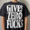 Thumbnail: Vintage "Gives Zero F*cks" Graphics Black Tee Shirt